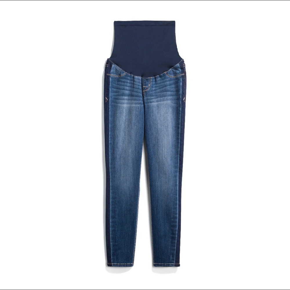 1822 Denim Maternity Side Stripe Skinny Jean